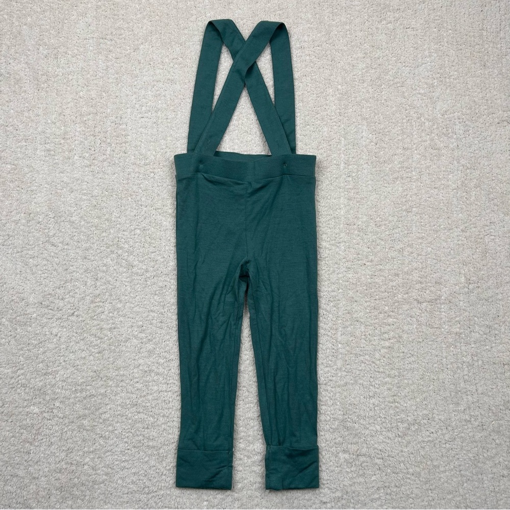 kate quinn Teal Green Crossback Overalls
